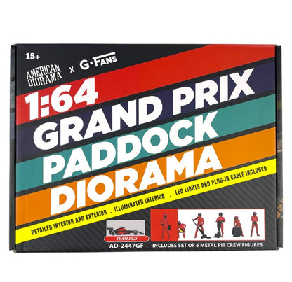 American Diorama x G-Fans - Grand Prix Paddock with Pit Crew - Team Red