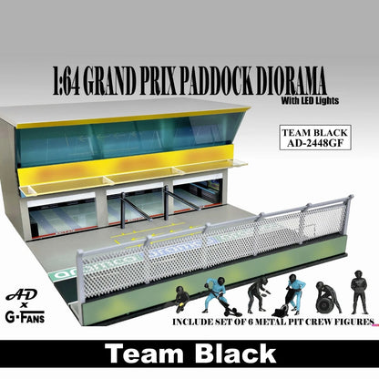 American Diorama x G-Fans - Formula 1 F1 Grand Prix Paddock with Pit Crew - Team Black