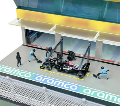 American Diorama x G-Fans - Formula 1 F1 Grand Prix Paddock with Pit Crew - Team Black