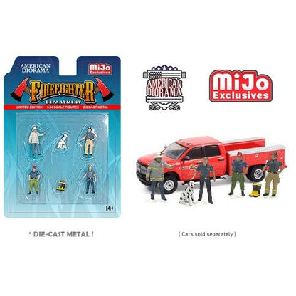 American Diorama - Diecast Figures - Fire Fighters #2 - 1:64 Scale