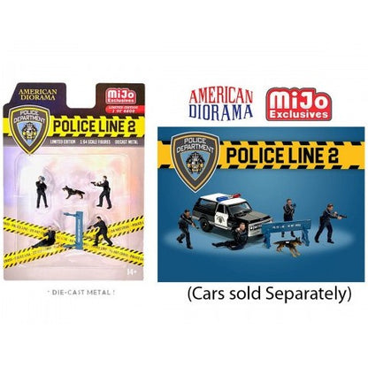 American Diorama - Diecast Figures - Police Line #2 - 1:64 Scale