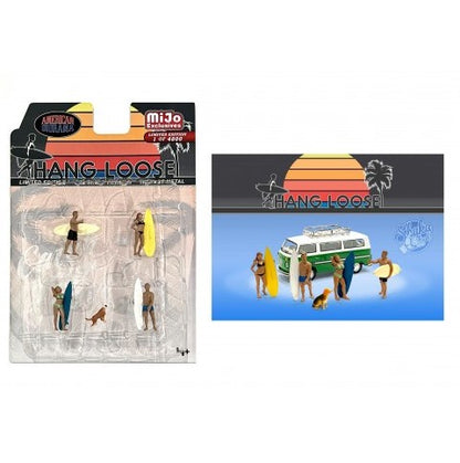 American Diorama - Diecast Figures - Hang Loose (Surf/Beach) - 1:64 Scale