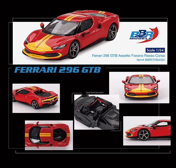 BBR Models - Ferrari 296 GTB Assetto Fiorano Rosso Corsa