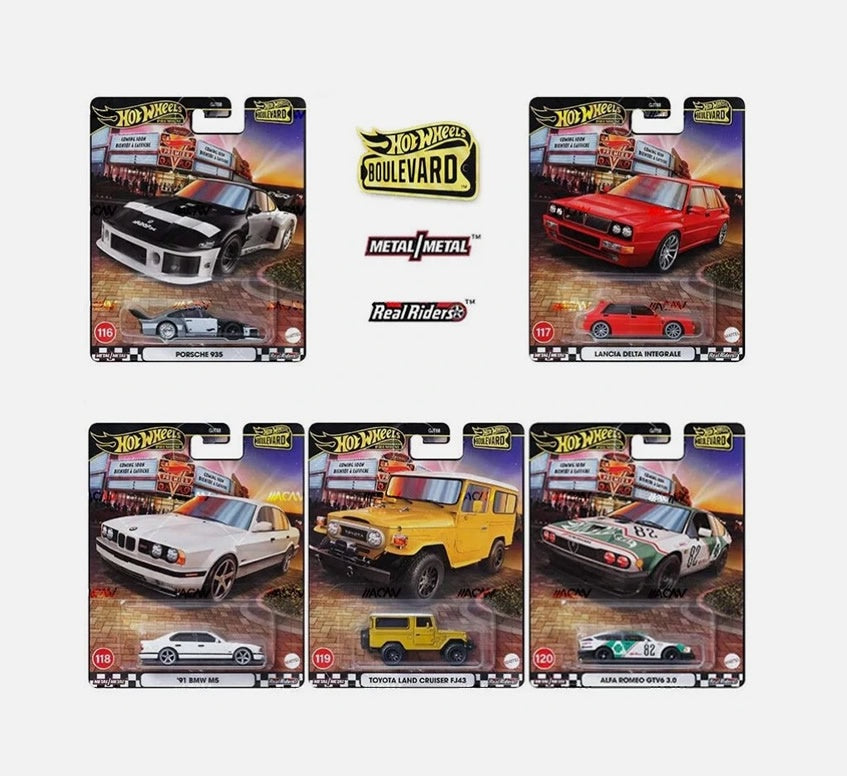 Hot Wheels Premium - Boulevard #116-#120 - Set of 5