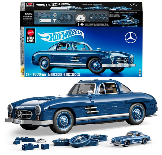 Mattel - Hot Wheels Premium  Series - Mercedes-Benz 300 SL Building Set - 1600 Pieces