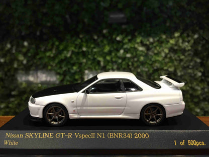 Carnel - Nissan Skyline GT-R (R34) VSpecII N1 Nur 2000 (White)- 1:43 Scale