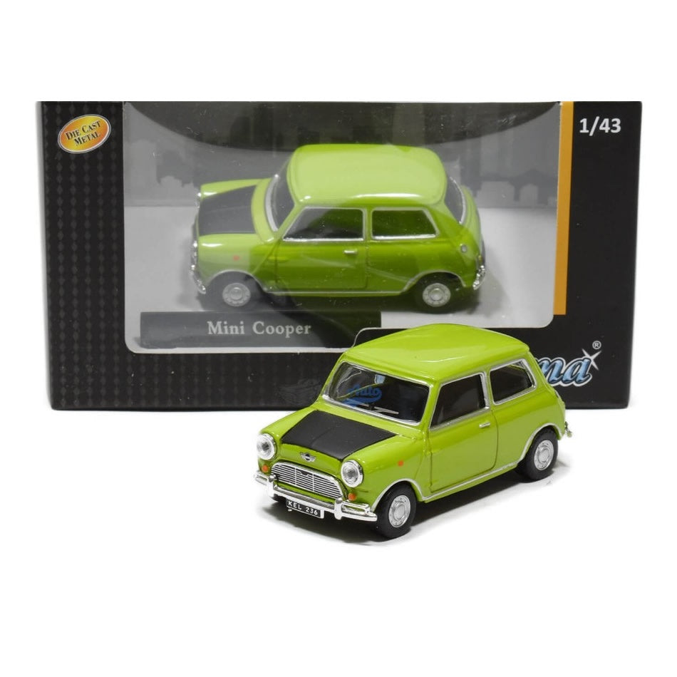 Cararama - Mini Cooper 'Mr Bean' (Lime/Black) - 1:43 Scale