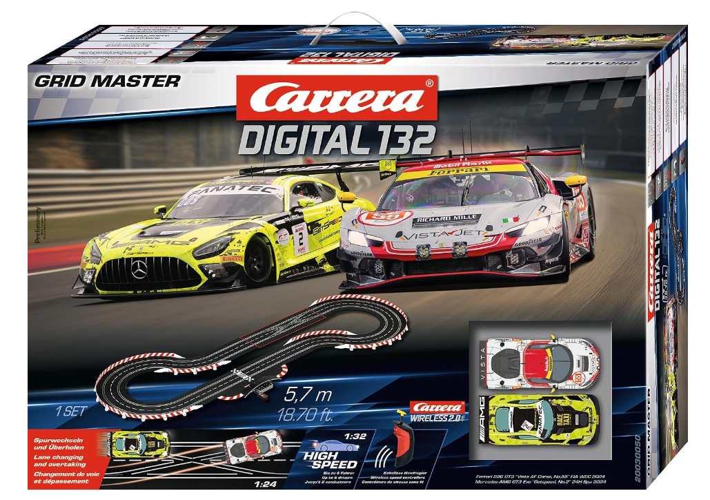 Carrera - Digital 132 - Grid Masters GTS Slot Car Set - 5.7m