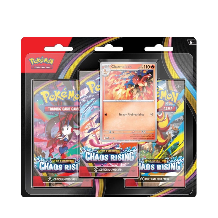 Pokemon TCG - Mega Evolution: Chaos Rising 3 Booster Blister