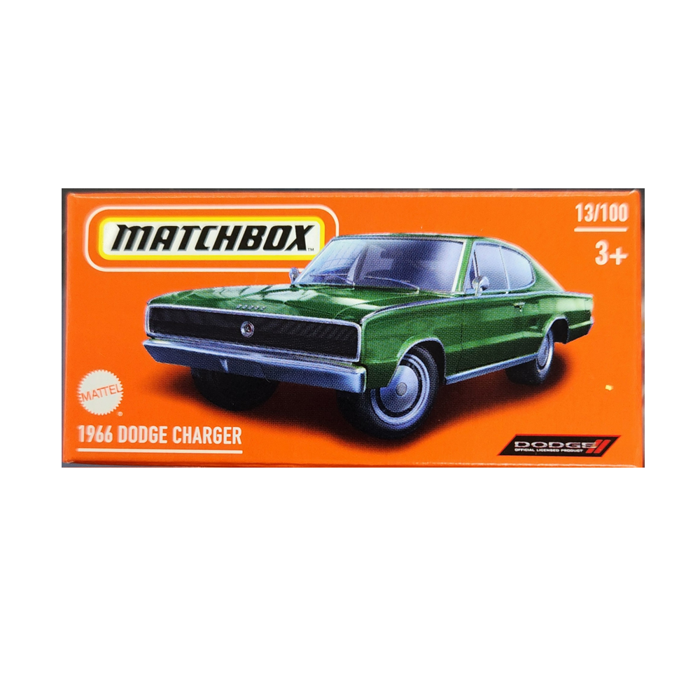 Matchbox - 2024 Power Grabs - 1966 Dodge Charger (Green) - 13/100