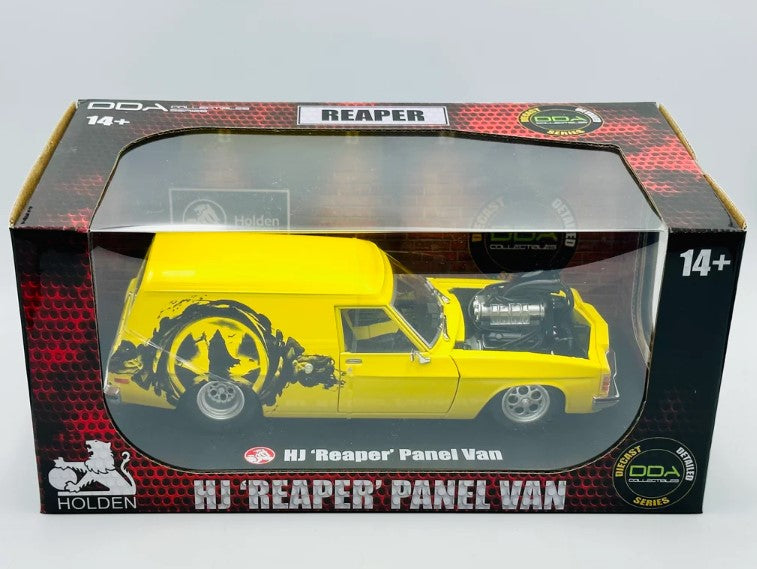 DDA - Holden Blown HJ Panel Van 'Reaper' (Lemon Ice) - 1:24 Scale