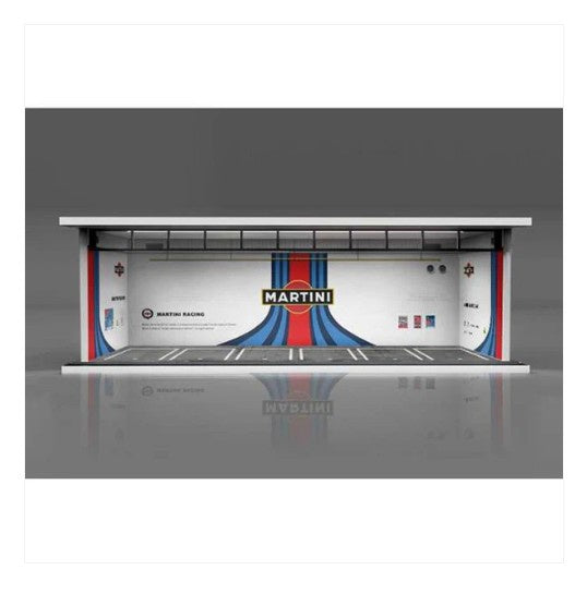 Blackbox - Martini Racing Parking Garage Diorama Set with  LED Lights (USB)