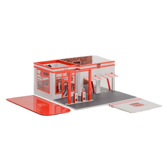 Greenlight - Mechanics Corner Series Vintage Gas Station 'Phillips 66' - 1:64 Scale