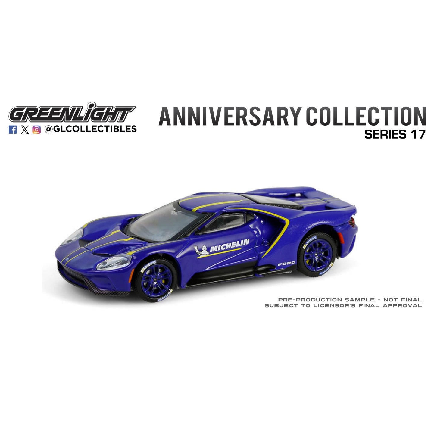 Greenlight - 2021 Ford GT 'Michelin' 135 Year Anniversary - 1:64 Scale
