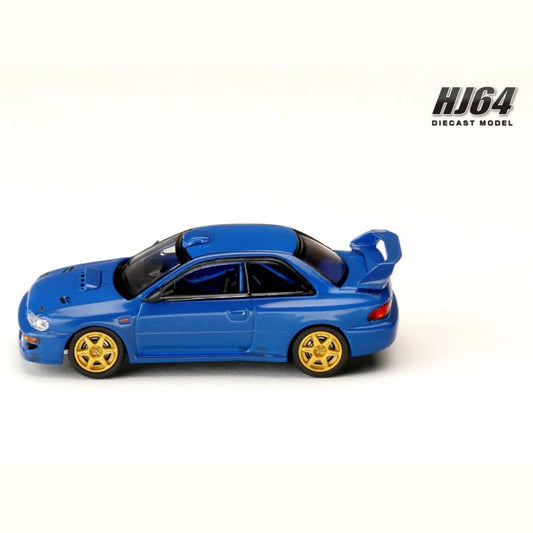 Hobby Japan - Subaru Impreza 22B STI Version (GC8) - Carbon Blue - 1:64 Scale