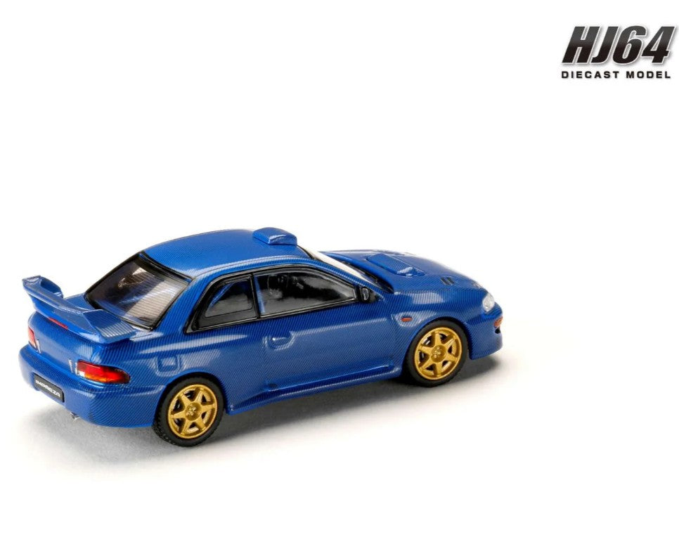 Hobby Japan - Subaru Impreza 22B STI Version (GC8) - Carbon Blue - 1:64 Scale