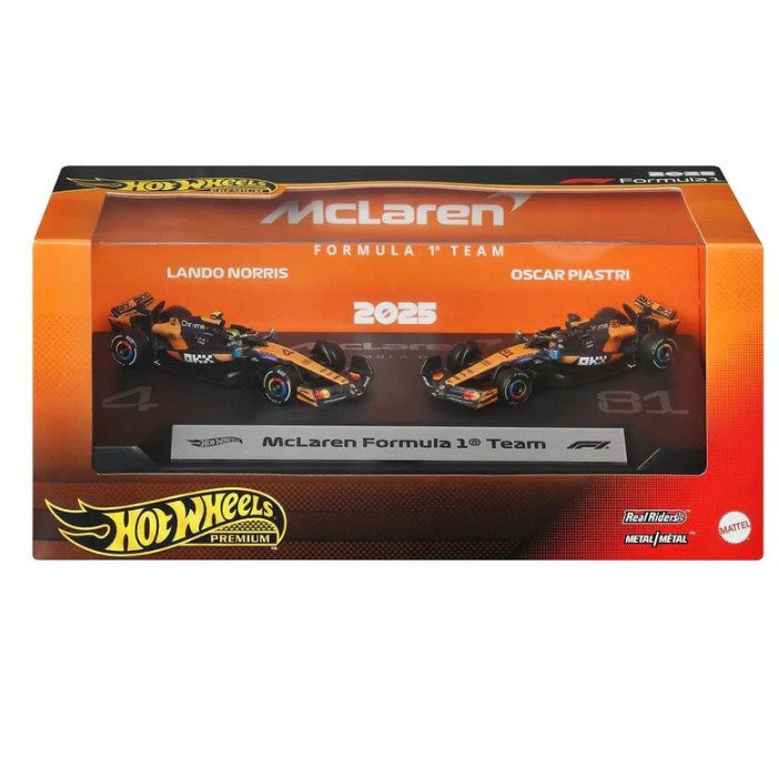 Hot Wheels Premium - 2025 Formula 1 McLaren F1 Team - 2 Pack (Mix 1)