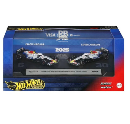 Hot Wheels Premium - 2025 Formula 1 Visa Cash App Racing Bulls F1 Team - 2 Pack (Mix 1)