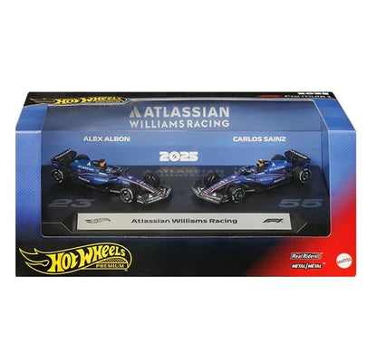 Hot Wheels Premium - 2025 Formula 1 Atlassian William Racing - 2 Pack (Mix 2)