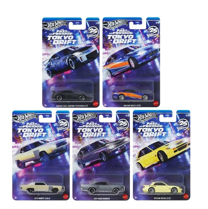 Hot Wheels Silver Series - The Fast & Furious: Tokyo Drift - Set of 5