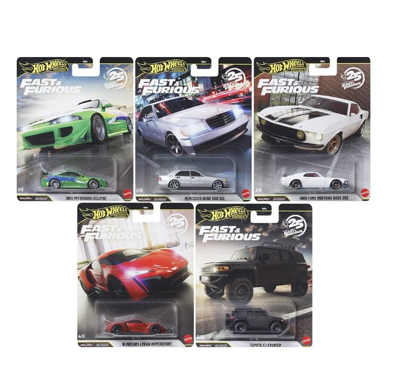 Hot Wheels Premium - Fast & Furious (2026 Mix 1) - Set of 5