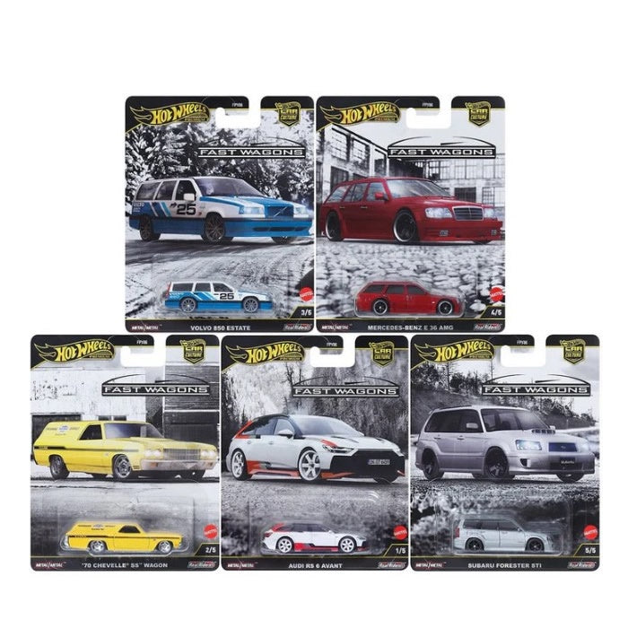 Hot Wheels Premium - Car Culture 'Fast Wagons' - Set of 5