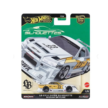Hot Wheels Premium - Car Culture - 'Silhouettes' - LB-ER34 Super Silhouette Nissan Skyline