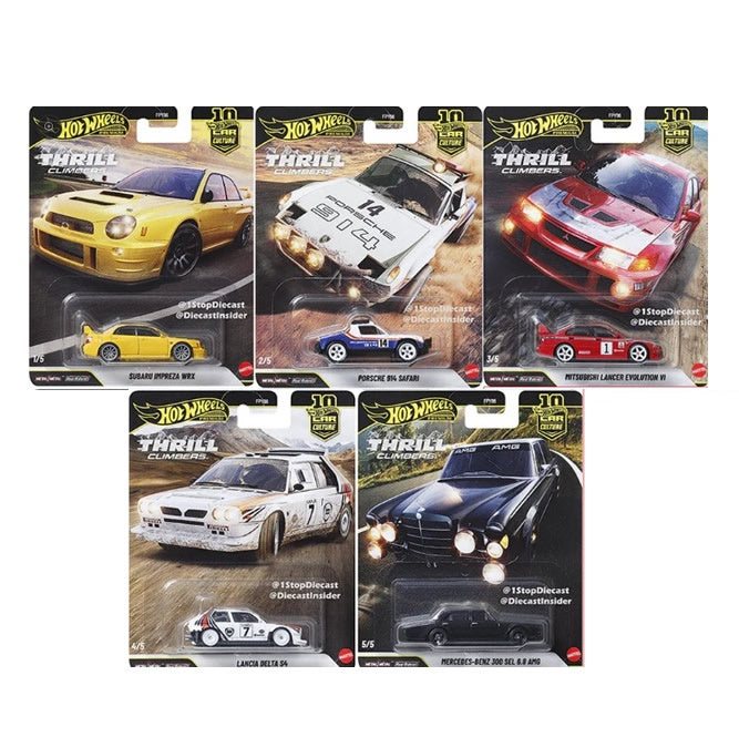 Hot Wheels Premium - Thrill Climbers - Set of 5