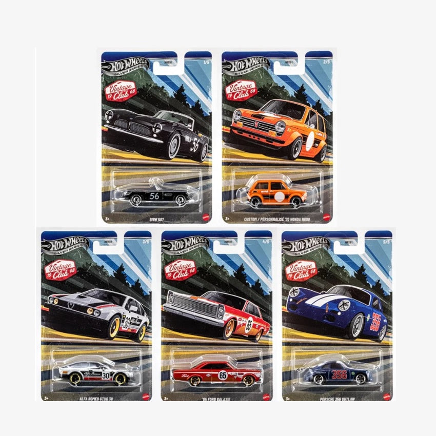 Hot Wheels Silver Series - Vintage Racing Club (2026) - Set of 5