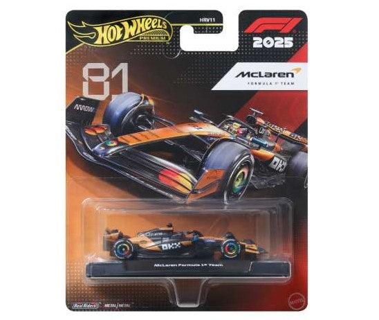 Hot Wheels Premium - 2025 Formula 1 McLaren Formula 1 Team - #81 Oscar Piastri