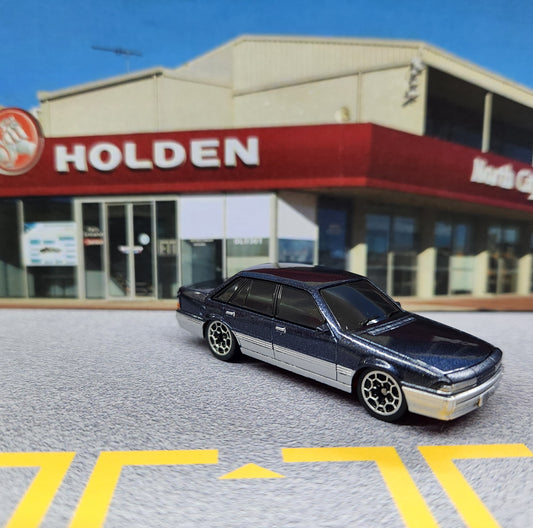 Oz Wheels - RedBellies (R1) - Holden VL Commodore Calais Sedan  (Imperial Blue/Silver) - 1:64 Scale