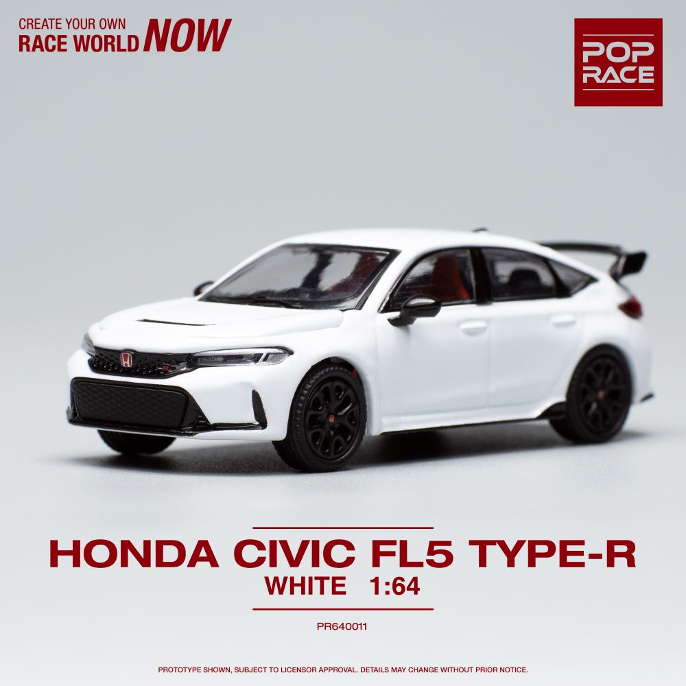 Pop Race - Honda Civic FL5 Type-R White - 1:64 Scale