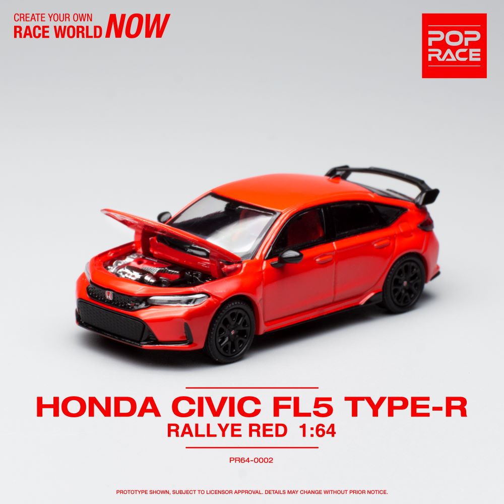 Pop Race - Honda Civic FL5 Type-R Rallye Red - 1:64 Scale