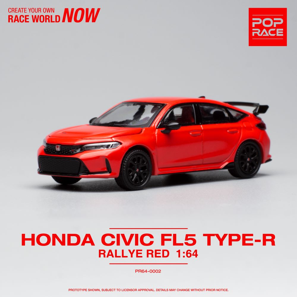 Pop Race - Honda Civic FL5 Type-R Rallye Red - 1:64 Scale