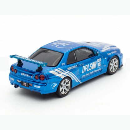INNO64 - Nissan Skyline GT-R (R34) 'DPLS x INNO64' - Chrome Blue
