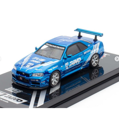 INNO64 - Nissan Skyline GT-R (R34) 'DPLS x INNO64' - Chrome Blue