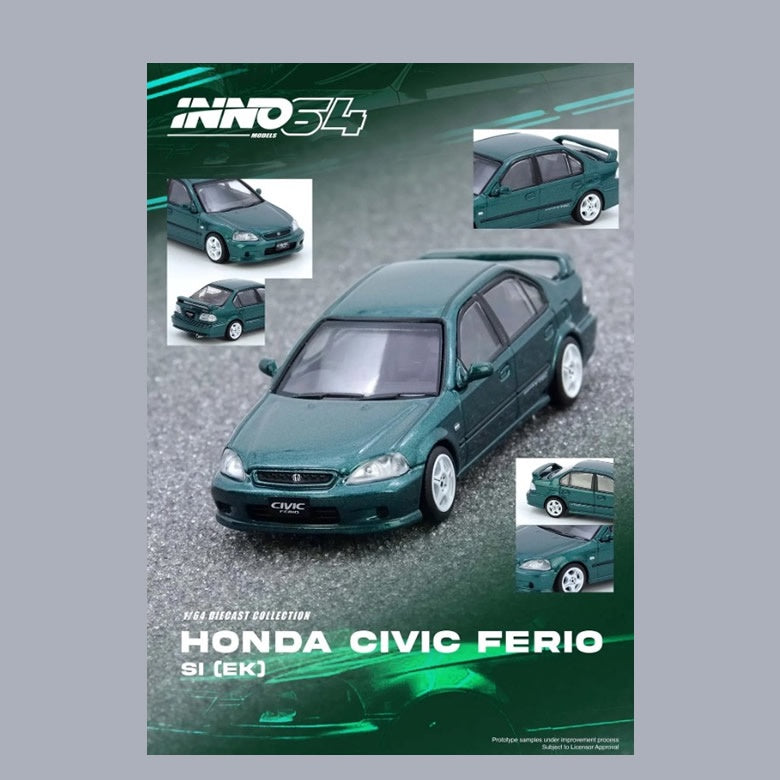 INNO64 - Honda Civic Ferio Si (ek) Metallic Green - 1:64 Scale