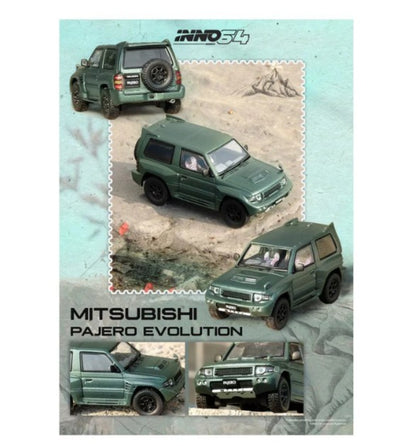 INNO64 - Mitsubishi Pajero Evolution (Satin Green) - 1:64 Scale