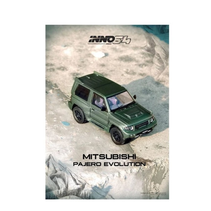 INNO64 - Mitsubishi Pajero Evolution (Satin Green) - 1:64 Scale