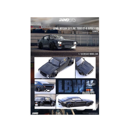 INNO64 -  Nissan Skyline 2000 GT-R (KPGC110) 'Kenmeri' (Black) - 1:64 Scale