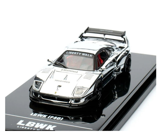 INNO64 - LBWK Ferrari F40 (Chrome Silver) - 1:64 Scale