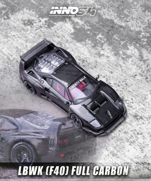 INNO64 - LBWK Ferrari F40 (Full Carbon) - 1:64 Scale