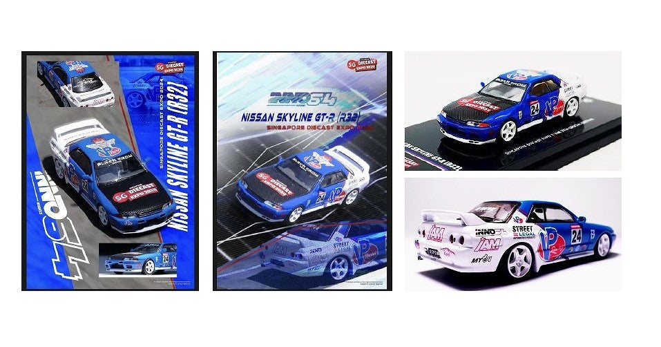 INNO64 - Nissan Skyline GT-R (R32) #24 'Singapore Diecast Expo 2024' - 1:64 Scale