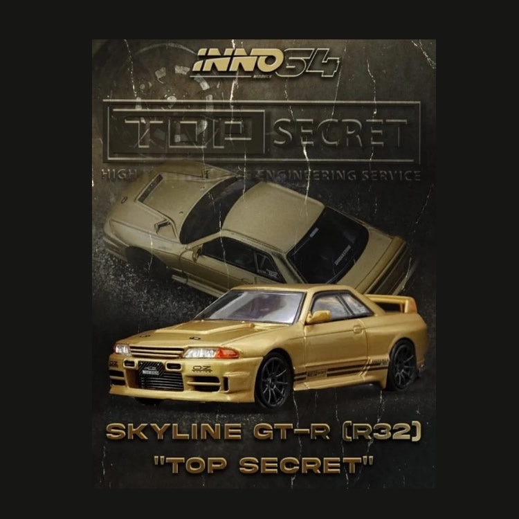 INNO64 - Nissan Skyline GT-R (R32) Top Secret (650r) - Gold - 1:64 Scale