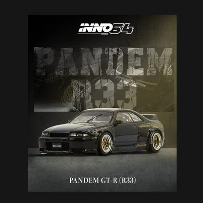 INNO64 - Nissan Skyline GT-R (R33) Pandem (Black) - 1:64 Scale