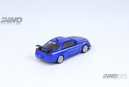 INNO64 - Nissan 1999 Skyline GT-R (R34) V-Spec Tuned 'Mine's' (Blue) - 1:64 Scale