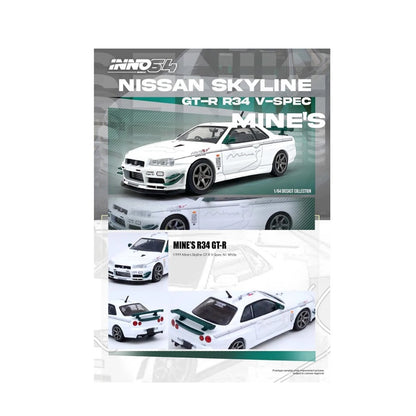 INNO64 - Nissan 1999 Skyline GT-R (R34) V-Spec Tuned 'Mine's' - 1:64 Scale