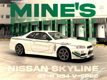 INNO64 - Nissan 1999 Skyline GT-R (R34) V-Spec Tuned 'Mine's' - 1:64 Scale