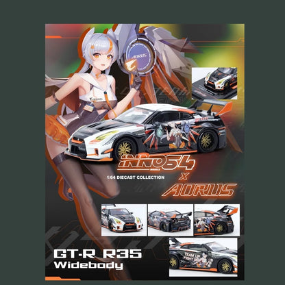 INNO64 - Nissan Skyline GT-R (R35) Widebody 'Aorus Limited Edition' - 1:64 Scale