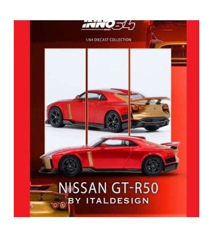 INNO64 - Nissan Skyline R50 GT-R 'By Italdesign' - Red/Gold